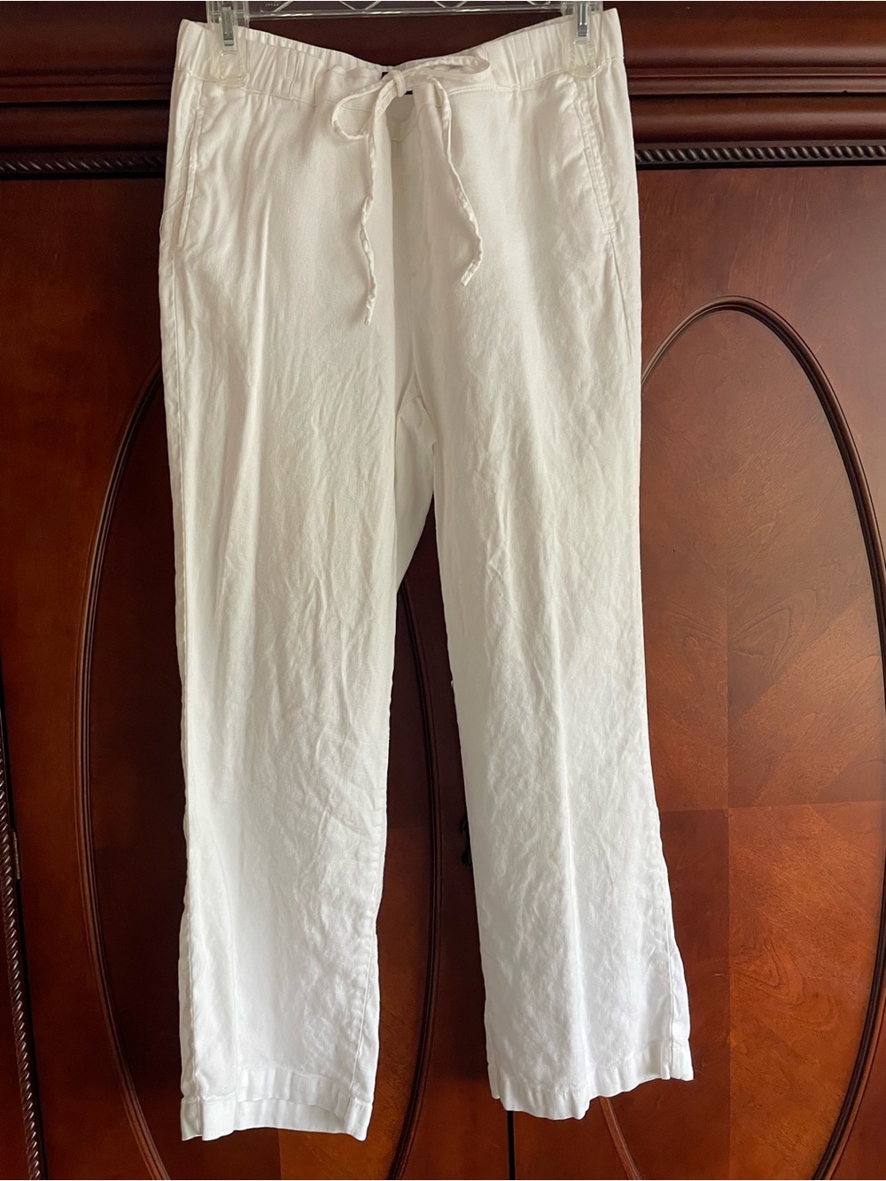 NYDJ white linen pants